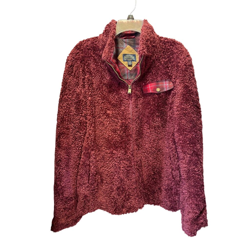 Pendleton Women’s Fuzzy Sherpa Fleece Zip Up Jacket Size XL